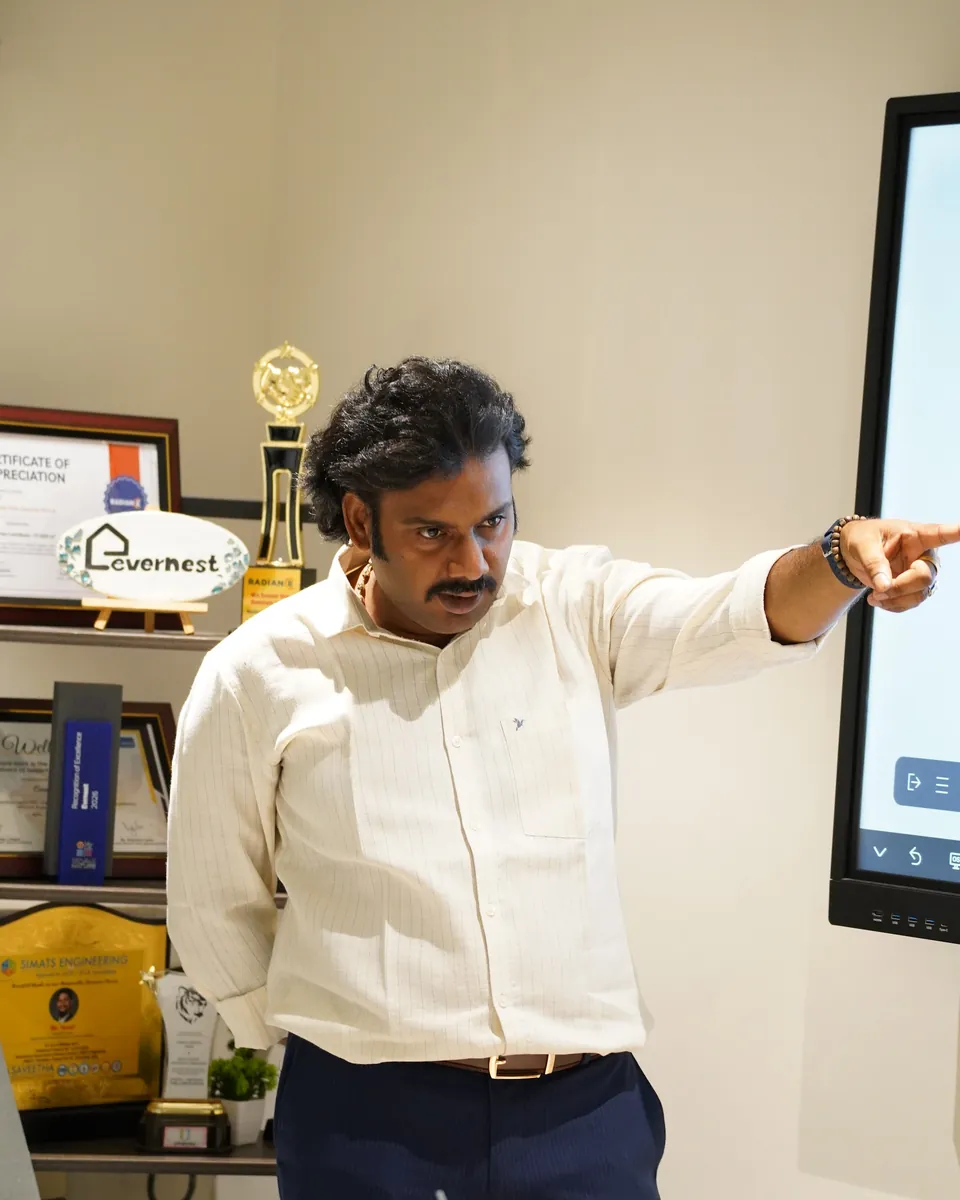 Karthick Kannan briefing the sales team