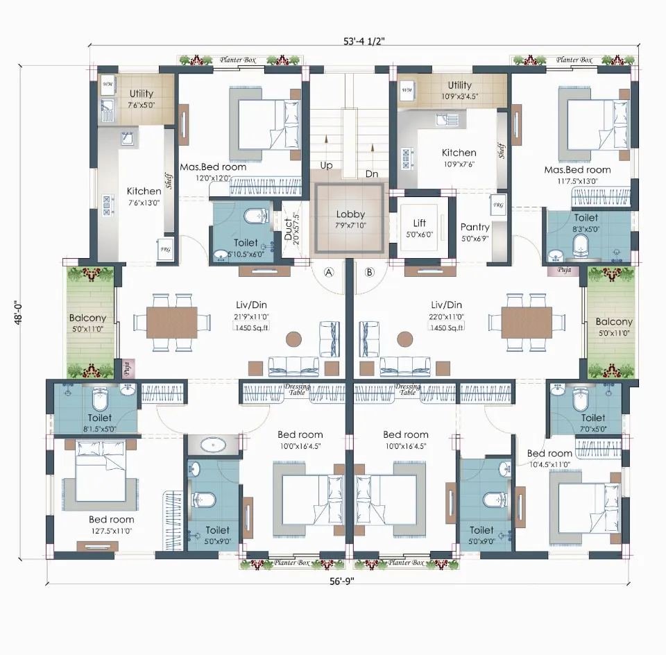 Pushkar Skanda, Floor plan