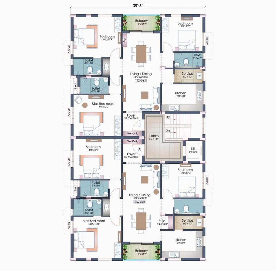 Pushkar 176@Defence Colony, Floor plan