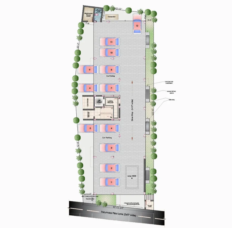 Pushkar Padmashri, Floor plan