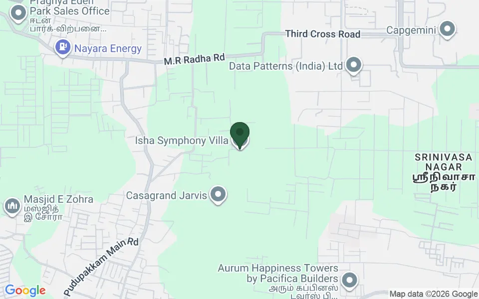 Map, Isha Symphony Villa