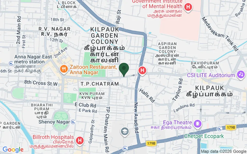 Map, Kilpauk Garden