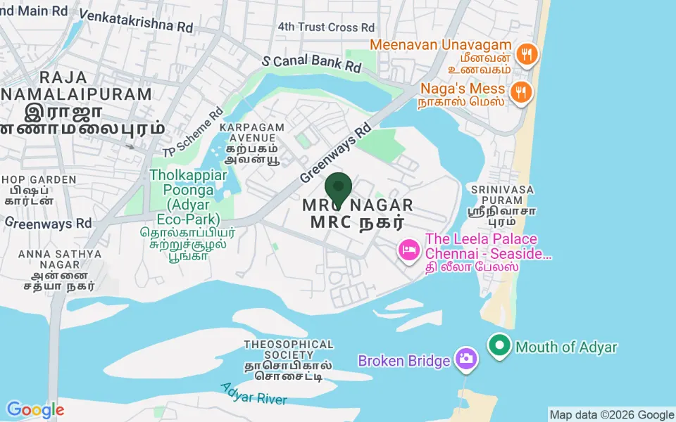 Map, MRC Nagar