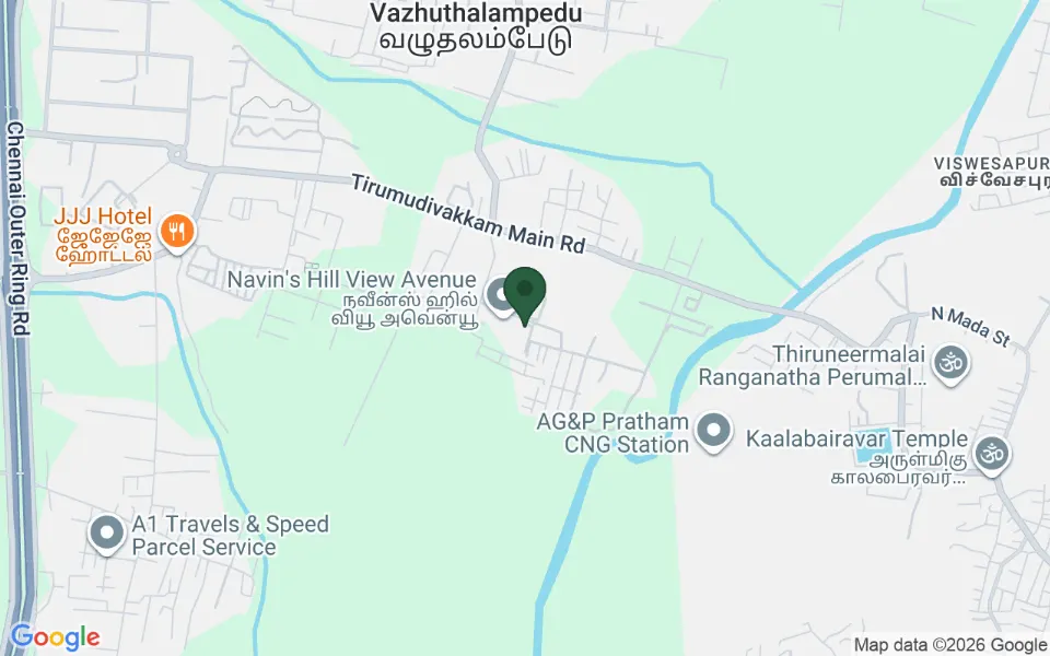 Map, Navins Hillview Avenue