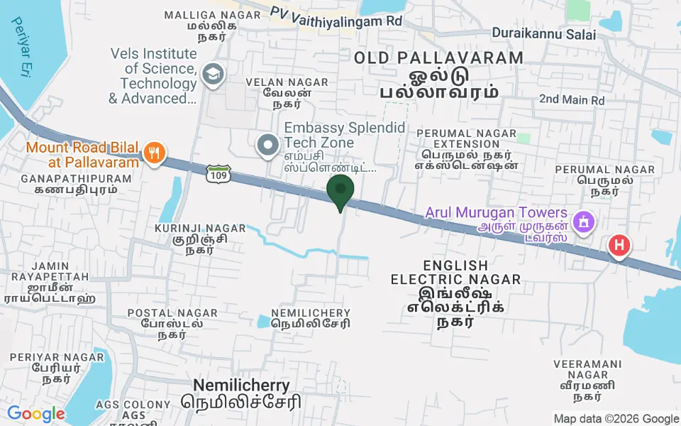 Map, Prestige Pallavaram Gardens
