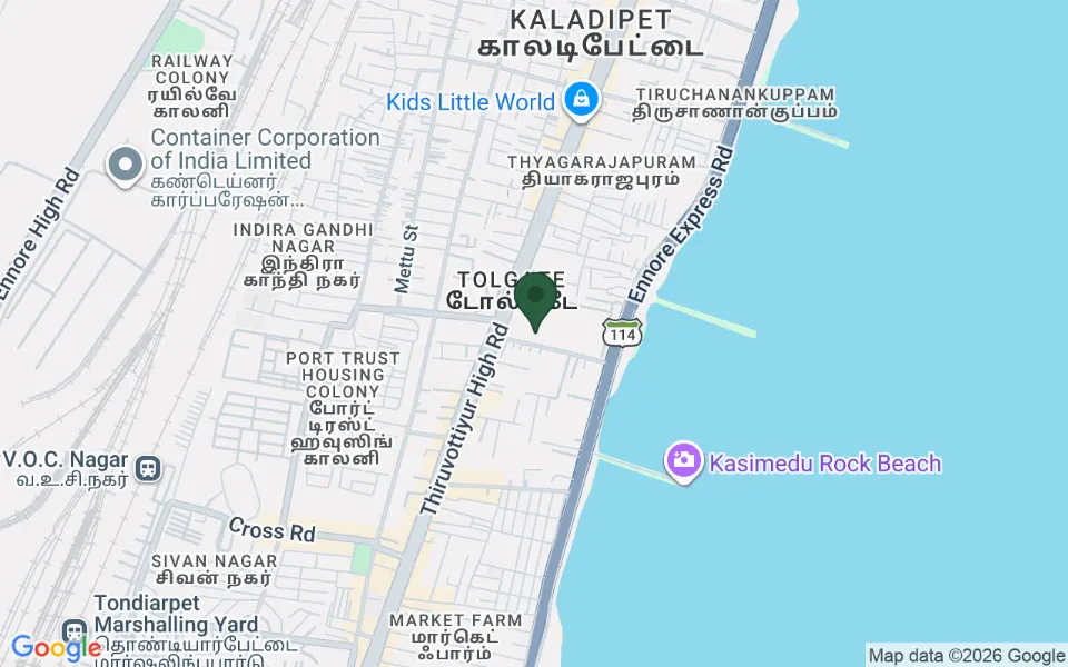 Map, Thiruvattiyour - Land